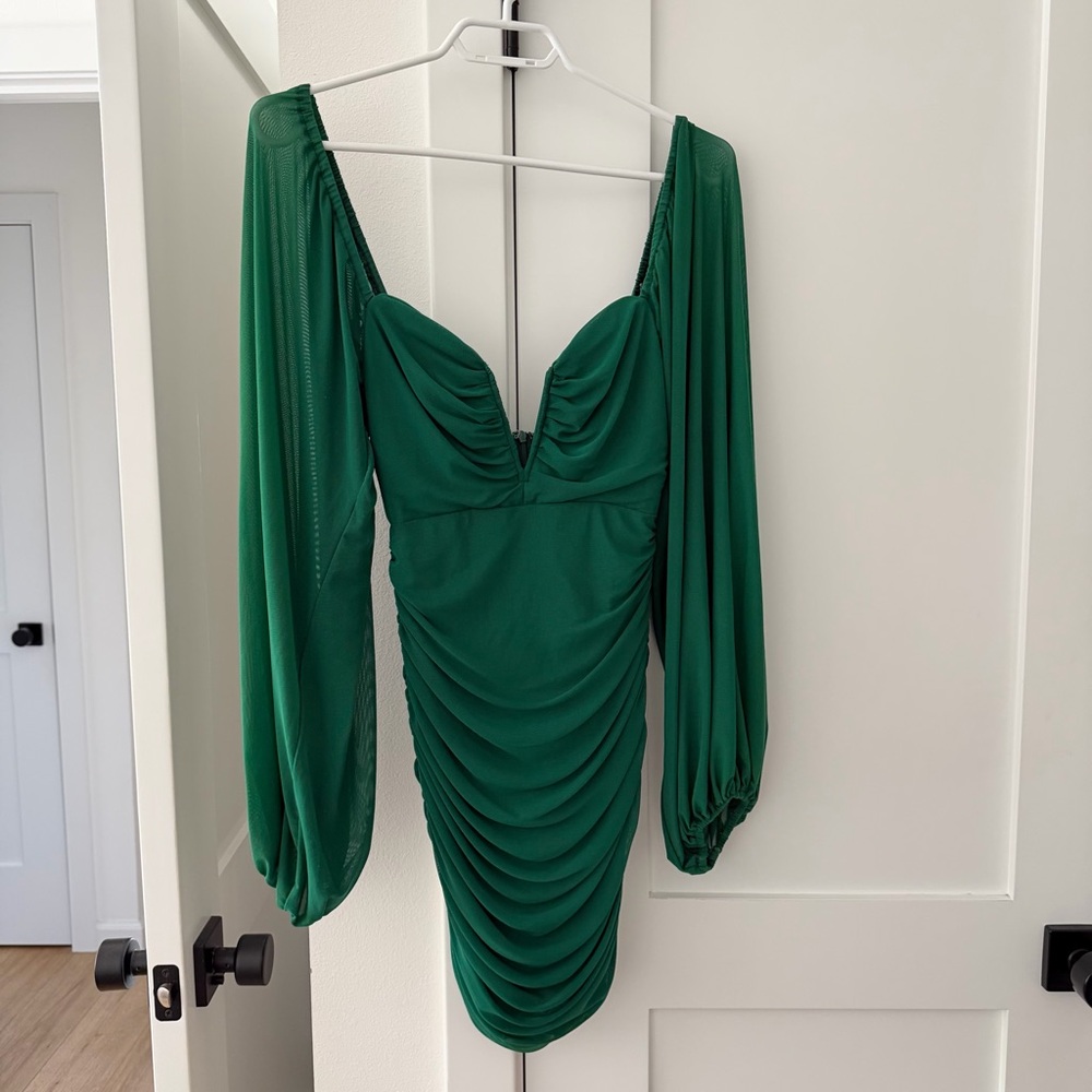 12th tribe Green Ruched Dress
